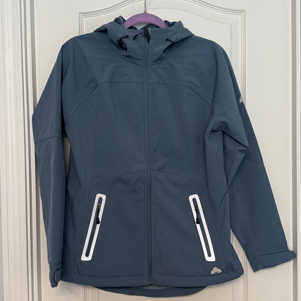 EMS Clipper Soft Shell Hooded Jacket in Blue